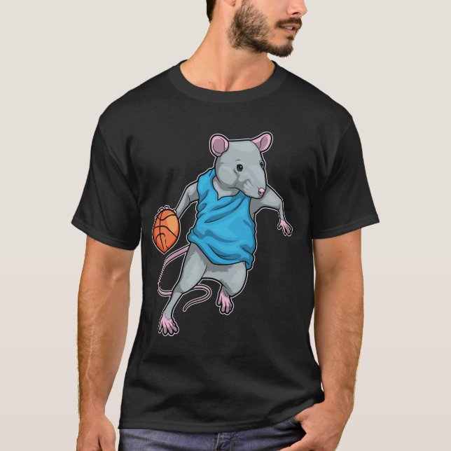 Rat Basketball player Basketball T-Shirt (Front)