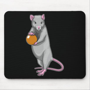 Rat Bowling Bowling Ball Sports Mouse Mat
