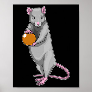 Rat Bowling Bowling Ball Sports Poster