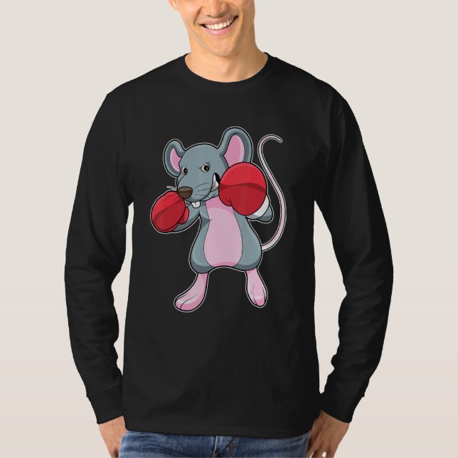 Rat Boxer Boxing Gloves T-Shirt (Front)