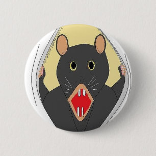 Rat Breaking Out 6 Cm Round Badge