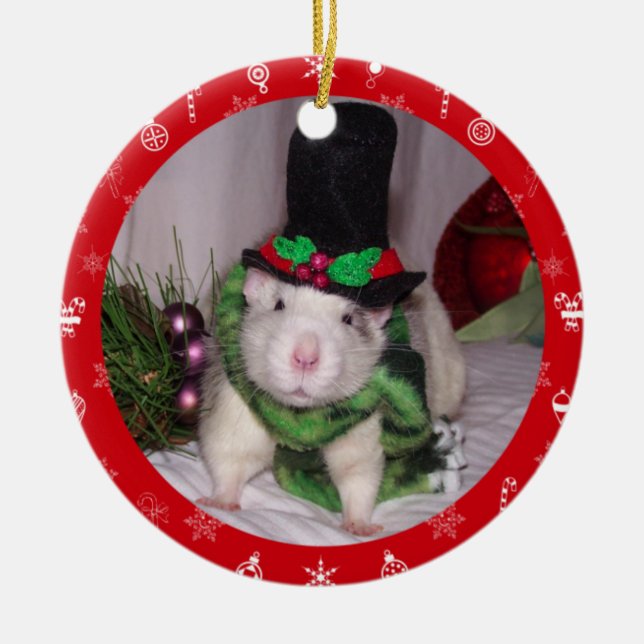 Rat Christmas Ornament (Front)