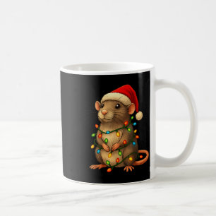 Rat Christmas Pajama Funny Xmas Lights Animals Lov Coffee Mug