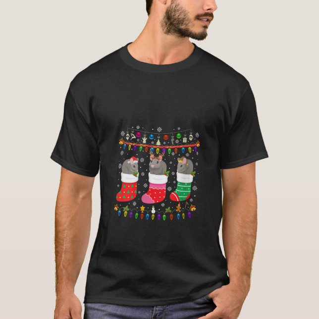 Rat Christmas Socks Ugly Christmas Sweater Pajama  (Front)