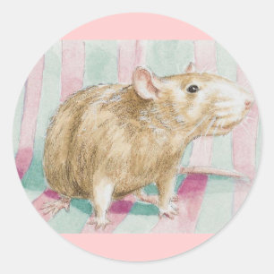 rat classic round sticker