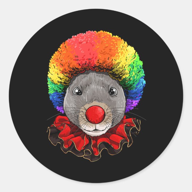 Rat Clown Mouse Rat Rodent Circus 78 Classic Round Sticker (Front)