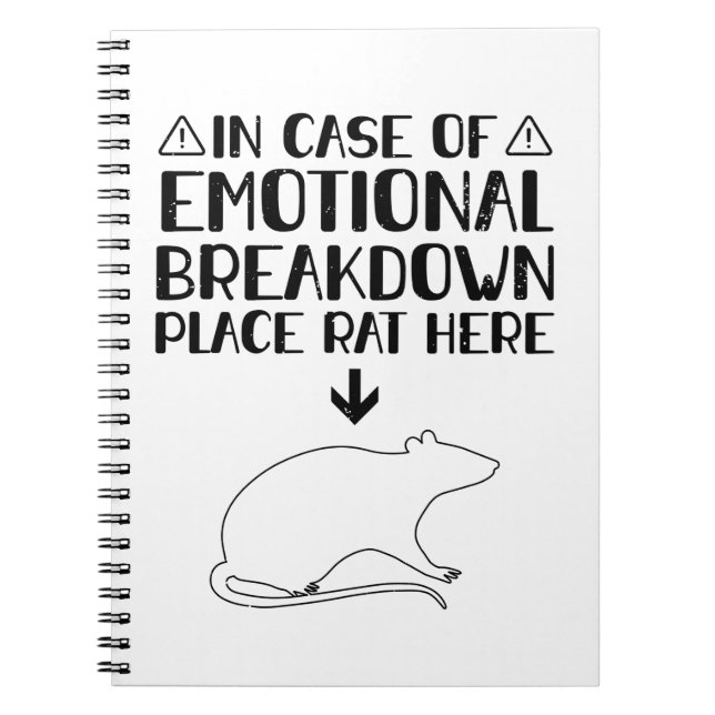 Rat Emotional Breakdown | Rats Pets Gifts Notebook (Front)