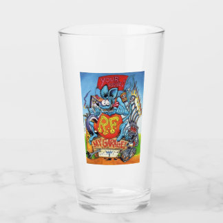 Rat Fink 1 drinking glass