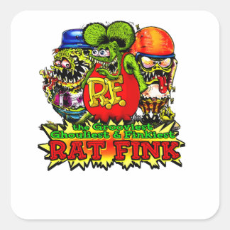 rat fink hot roth square sticker