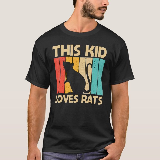 Rat For Kids Boys Mouse Pet Rodent Rat T-Shirt (Front)