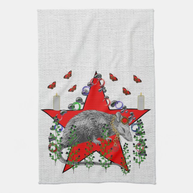 Rat God Tea Towel (Vertical)