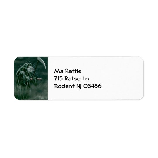 Rat Grim Reaper Halloween Label Return Address Label