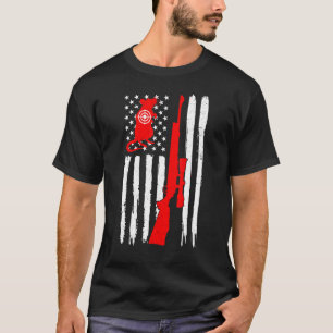 Rat Hunting American Flag Rat Shoot Hunter For Men T-Shirt