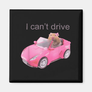 Rat I Can't Drive Funny For Men Women  Magnet