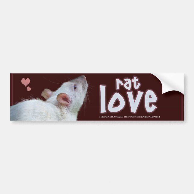Rat Love Bumper Sticker (Front)