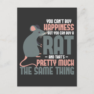 Rat Lover Happiness Small Rodent Animal Owner Postcard