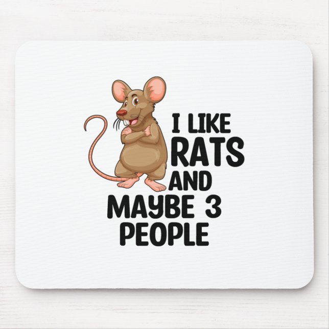 Rat Lover | Rats Pet Rodents Pets Animals Gifts Mouse Mat (Front)
