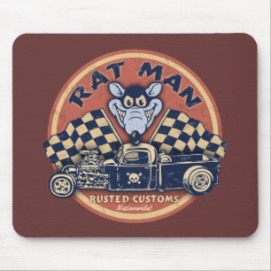 Rat Man Rusted Customs Mouse Mat