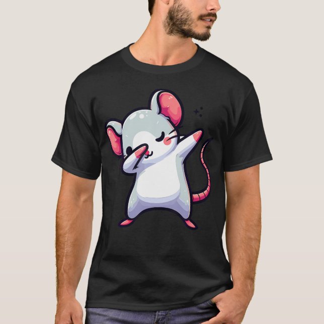 Rat Mouse Dabbing Dance Lover T-Shirt (Front)