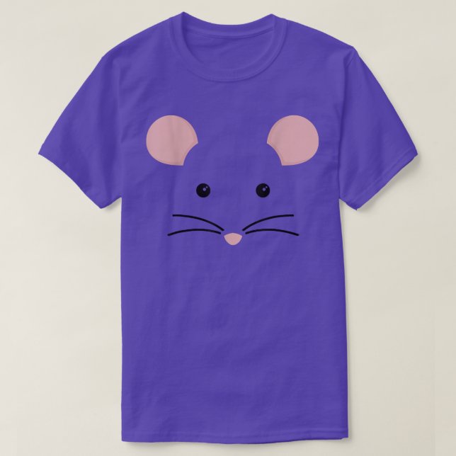 Rat Mouse Face Costume Halloween Pretend I'm A Rat T-Shirt (Design Front)