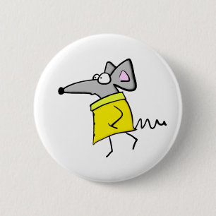 Rat on the Catwalk 6 Cm Round Badge
