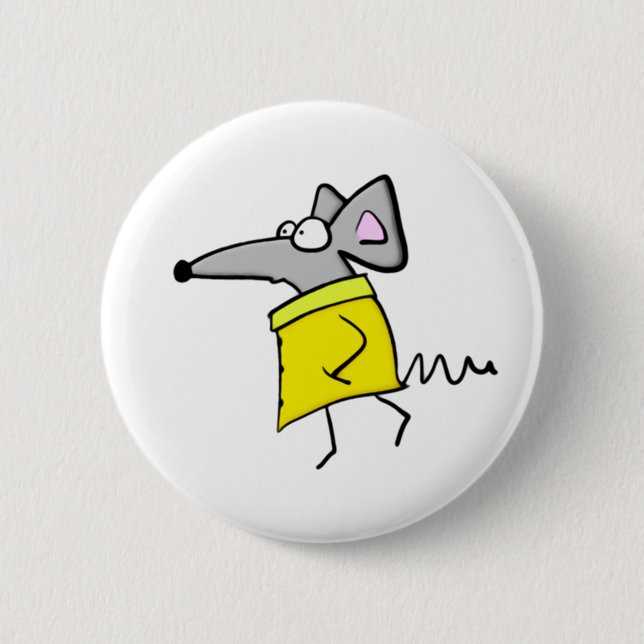 Rat on the Catwalk 6 Cm Round Badge (Front)
