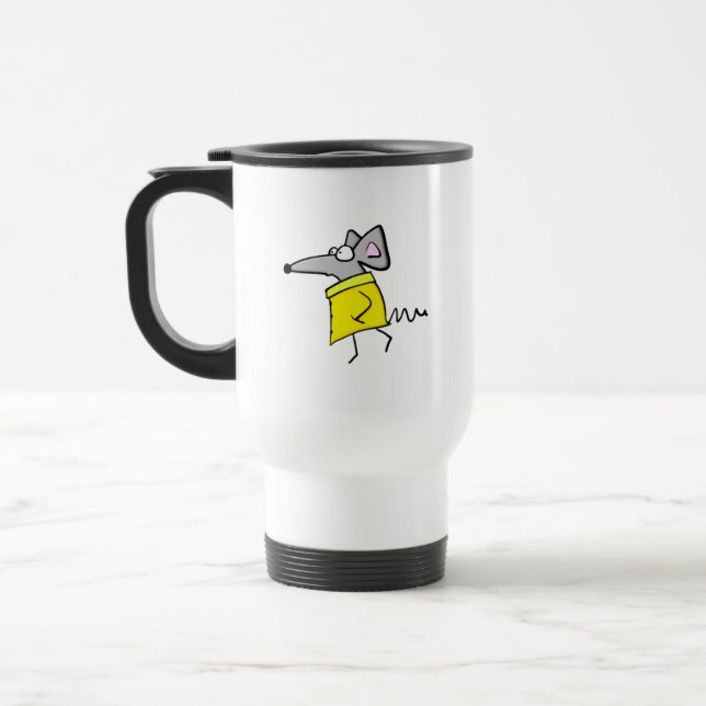 Rat on the Catwalk Travel Mug (Left)
