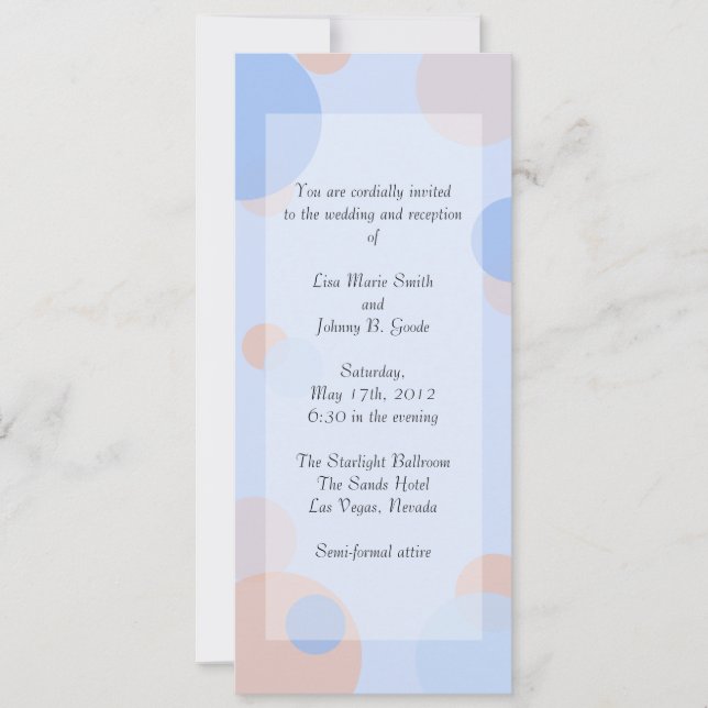 Rat Pack Invitation - Blue (Front)
