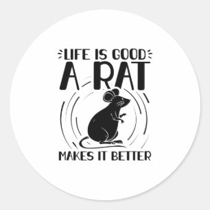 Rat Pet   Rodent Rats Animals Gifts Classic Round Sticker