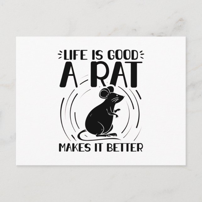 Rat Pet | Rodent Rats Animals Gifts Postcard (Front)
