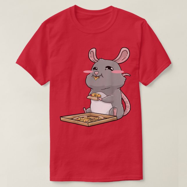 Rat Pizza Anime Kawaii 26994890 T-Shirt (Design Front)
