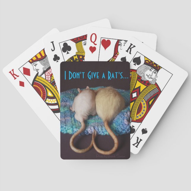 Rat Playing Cards - I don't give a rat's... (Back)