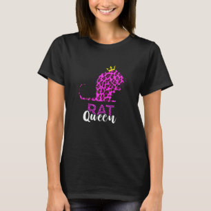 Rat Queen Crown Leopard Mouse Rat Lover Rodent Rat T-Shirt