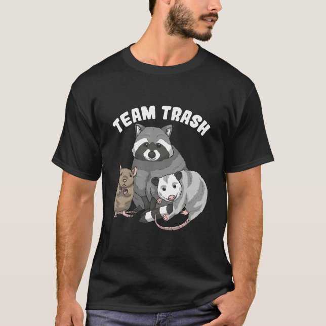 Rat Raccoon Racoon Opossum Possum Team Trash T-Shirt (Front)