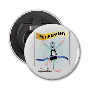 Rat Race Funny Retirement Bottle Opener