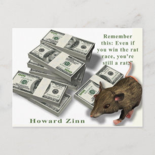 Rat Race, Howard Zinn Postcard