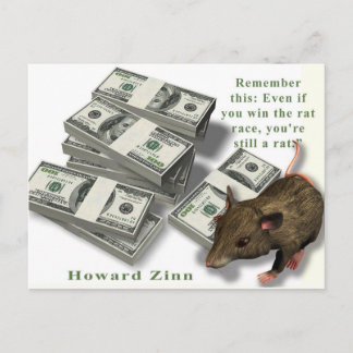 Rat Race, Howard Zinn Postcard
