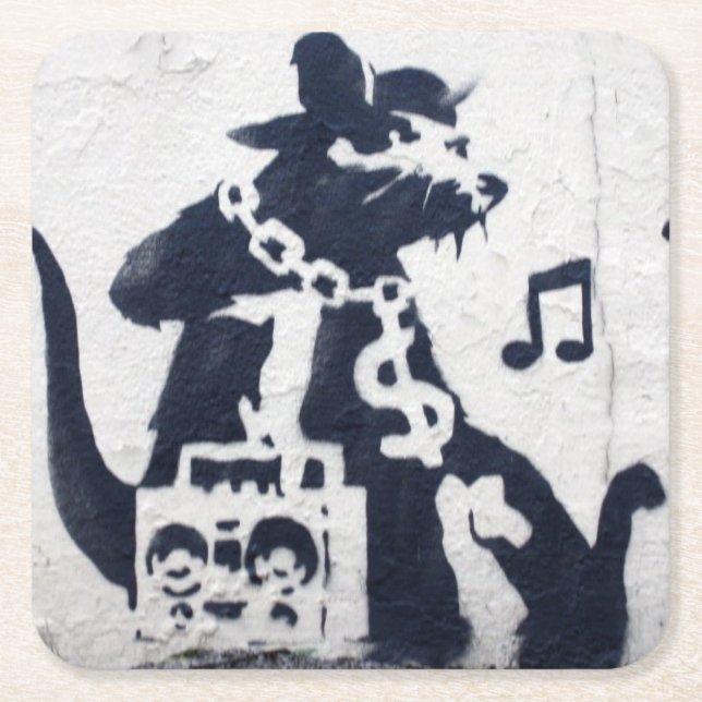 Rat Rap Graffiti Art Coasters (Front)