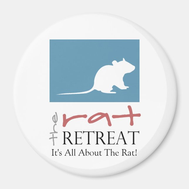 Rat Retreat Large 3" Round Magnet (Front)