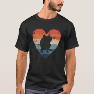 Rat Retro Heart Mouse Rodent Rat Owner T-Shirt