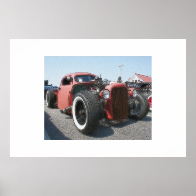 Rat Rod - Airbrush & Ink Poster (Front)