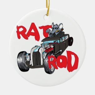 Rat Rod Ceramic Tree Decoration