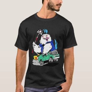 Rat Rod Crazy Bird With A Prism Pole  Land Survey T-Shirt