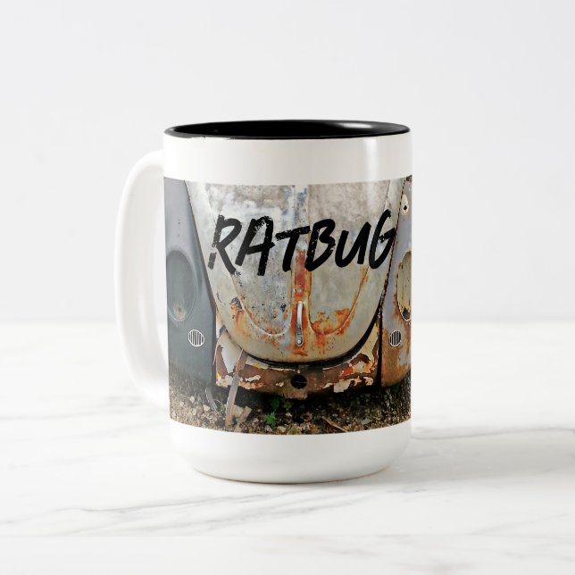 Rat Rod Two-Tone Coffee Mug (Front Left)
