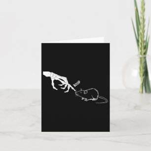 Rat Scary Skeleton Hand Boop Spooky Halloween Card
