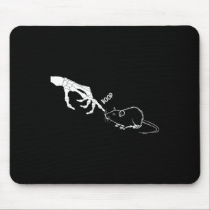 Rat Scary Skeleton Hand Boop Spooky Halloween Mouse Mat