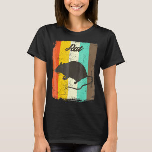 Rat Shirt Retro 70s Vintage Animal Lover Art Tshir