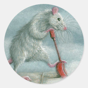 Rat shoveling snow stickers