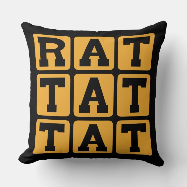 Rat Tat Tat, Drum Pattern Cushion (Front)