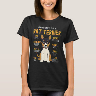 Rat Terrier Anatomy Funny Dog Mom Dad Gift T-Shirt